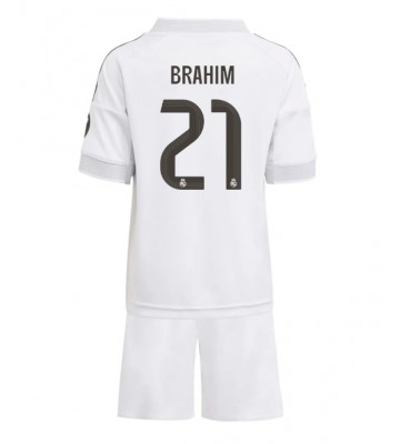 Real Madrid Brahim Diaz #21 Hjemmebanetrøje Børn 2025-26 Kortærmet (+ Korte bukser)